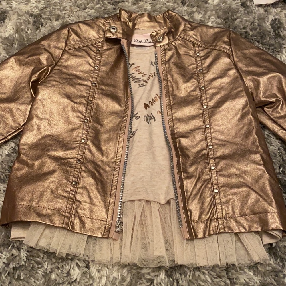 Little lass jacket and shirt set